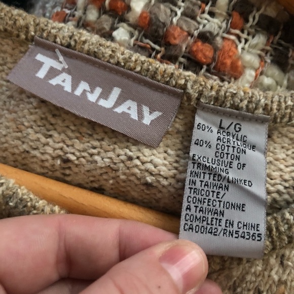 TANJAY Vintage Embroidered Cotton Blend Sweater - Picture 6 of 7